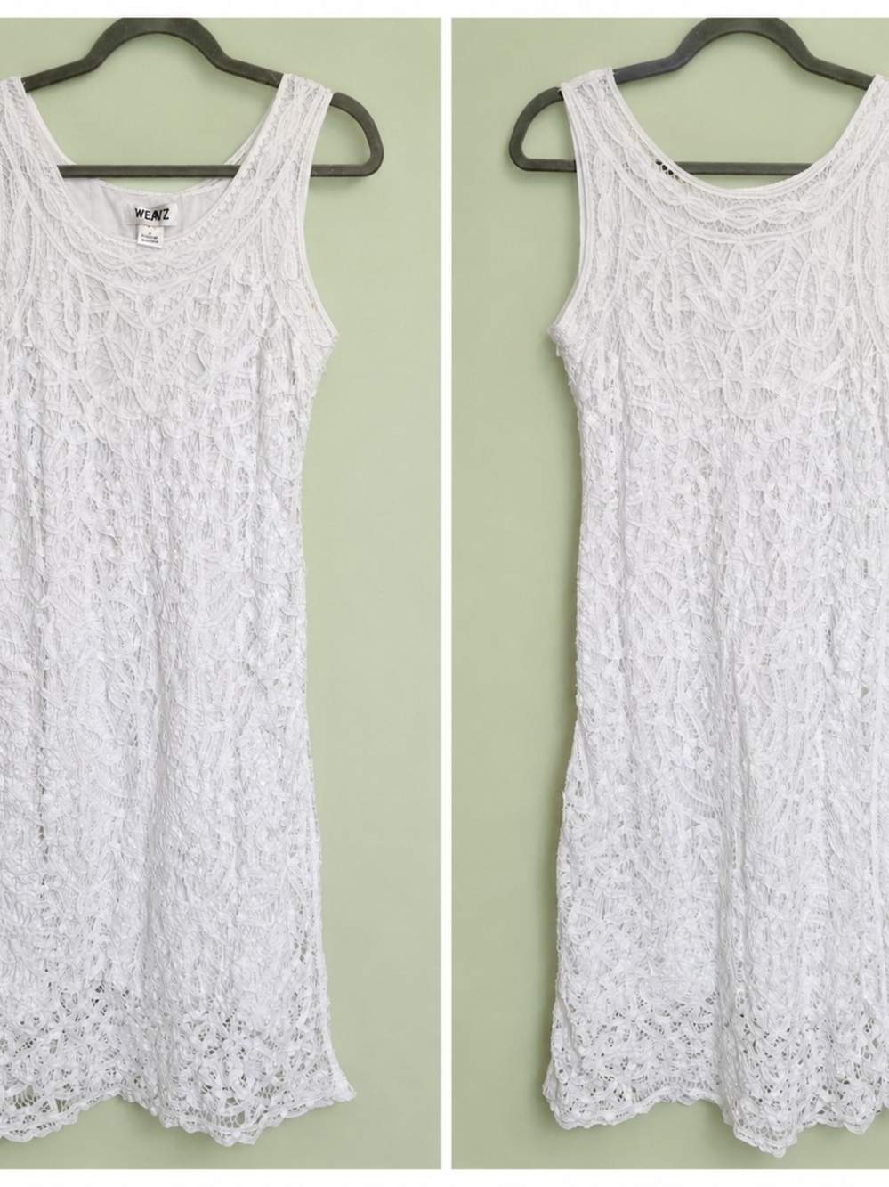 Weavz White Crochet Maxi Dress